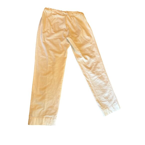 MaxMara Leisure White Cotton-Blend Elastic Waist Drawstring Pants  M Casual Fit - Picture 4 of 4